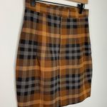 Boutique Plaid A-Line Midi Skirt Neutral Colors Small Photo 3