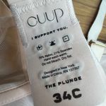 CUUP The Plunge Bra Size 34C Mesh Underwire Sheer Sand Cream NEW Photo 4