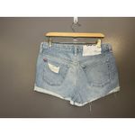 BDG Shorts Womens 29 Light Wash Tomgirl Mid Rise Denim Distressed Button Fly Photo 2