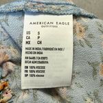 American Eagle Blue Floral Ruffled Trim Wrap Mini Skirt Size S Photo 5