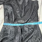 DO+BE  Black Leopard Print One Shoulder Long Sleeve Ruched‎ Draped Dress Size S Photo 7