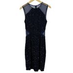 Parker  Black‎ Illusion Sequin Blue Cocktail Sheath Mini Dress Size L NWOT $460 Photo 2