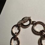 Victoria's Secret Victoria’s Secret Rose Gold Tone & Rhinestone Bracelet 8 Inch Angel Wings Photo 1