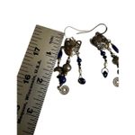 Vintage Sterling Silver Kitty Cat Chandelier Earrings Photo 7