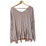 We The Free Free People  Light Pink Tangerine Swing Long Sleeve Tee S Photo 2