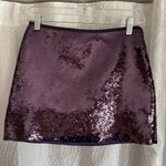 Theory Mini Skirt Roxanne Sequin Mini Skirt Purple size 2 Photo 1