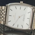 Perucci Superior Super Slim Watch Silver Tone Whit Photo 1