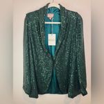 Show Me Your Mumu  Women's Dance Sequins Blazer in emerald green Size S‎ Photo 2