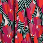 Tory Burch Pink and Blue Tulip Augustina Pink Red Sleeveless Tie Back Dress Med Photo 2