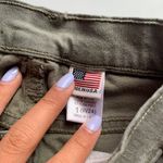 Boutique Olive Green High Waisted Ripped Jeans Photo 4