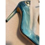 Good American  Cinder-F*cking-Rella Pumps Embellished Clear Blue Heels 11.5 Shoes Photo 9