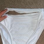 Xhilaration  White Textured Swim Bottom high waisted size medium swim wear Photo 2