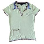 BCBG womens bright neon green polo top sz S y2k 90s Photo 0