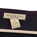 Melrose Chic Purple Long Sleeve Crew Neck Button Front Cardigan Sweater Medium Photo 4