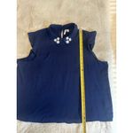 Elle  Tank Top Women's Size XXL  Blue  Spring Summer Shirt Collar Photo 8