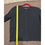 Dana Buchman  Women’s Black Long Sleeve Sweater Cardigan with Lace Back - Size L Photo 8