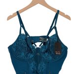 City Chic NWT Blythe Underwire Bodysuit Teal Lace Plus Size 42C/D Boudoir Photo 3