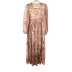 Zimmermann  Gossamer Bamboo Silk Maxi Dress Tan Sz 1 (US 6)‎ Photo 1