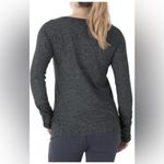 Outdoor Research Striped Women's Mikala Long Sleeve Henley Top Black Gray Large Photo 2