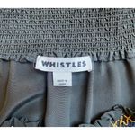 Whistles Off Shoulder Mandy Silk Cropped Boho Bardot Peplum Top Olive Size 2 Photo 6