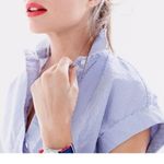 J.Crew Hi/Low Striped Short-sleeve Popover Sz S Photo 2