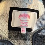 Cozy Sherpa Sherpa Cozy Jacket Fluffy Zip Black White Buffalo Checkerboard Comfy Womens M Photo 11
