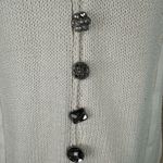 Pure Handknit Shawl Collar Button Cardigan Sweater Size M Medium Ivory Layered Photo 2