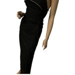 Blondie Nites  Linda Bernell Dress Cocktail Halter Black Chiffon‎ Rhinestone SZ 3 Photo 2