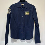 La Martina  button down shirt womens S navy embroidered polo argentina Photo 0