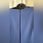 Sangria Navy Blue Gold Studded Stretch Scuba Sheath Work Dress Size 6 Photo 6