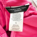 Carmen Marc Valvo NWT  One Shoulder Pink Swimsuit Size 12 Beach Resort Summer‎ Photo 6