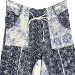 Free People Bohemian Cottage Embroidered Floral Sweet It Is Wide Leg Pants Large Photo 10