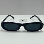 90s style black oval sunglasses/ slim 90s black small sunglasses Photo 0