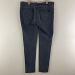 Harley Davidson Womens Dark Grey Black Moto Biker Studded Mid Rise Skinny Jeans Photo 5