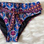 PacSun MinkPink Blue Red Orange Geometric Bikini Bottoms Sz M Photo 94
