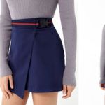 Urban Outfitters  Naya Twill Buckle Belted Asymmetrical Wrap Mini Skirt Photo 1