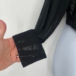 OLM Mesh Faux Leather Bustier Womens Crop Top Sz XL Y2K Goth Rave Festival Edgy Black Photo 3