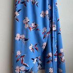 Coolibar UPF 50+ Women's Mila Wrap Dress Sun Protective Blue Floral Size Medium Black Photo 4