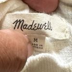 Madewell  Cream Ribbed Mockneck Long Sleeve Blouse Size Med GUC #0492-DS Photo 1