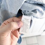 Everlane  The Splitneck Jean Dress in Medium Washed Blue Photo 5