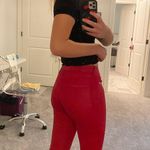 True Religion Red Leather Pants Photo 1