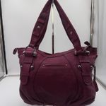 B Makowsky Leather Shoulder Bag Magenta Pink Pebble Grain Hobo Purse Purple Photo 10