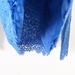 J.Crew Scalloped Lace Mockneck Long Sleeve Blouse in Blue Photo 5