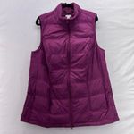 J.Jill Womans Down Vest Size XL Aubergine Puffer Warm Cozy 90 Down Filled Photo 8