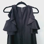 Kate Spade  Black Crepe Key Pieces Cold Shoulder Mini Dress Women's Size XS Photo 6