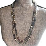 Boutique Long Glass Beaded Necklace Statement Piece Colorful One of a Kind NWT New Photo 0