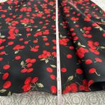 Talbots Vintage Cherry Print Black Red Belted Sleeveless Midi Dress Size 8 Photo 10