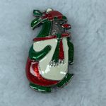 Christmas Holiday Penguin Jewelry Pin Brooch Silver Green Red White Colorful Photo 12