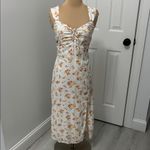 Abercrombie & Fitch NWT  Floral Midi Dress in White and Yellow Photo 1