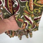 Earthbound Trading High Low Dress Womens Medium Green Paisley Hippie Boho Photo 3